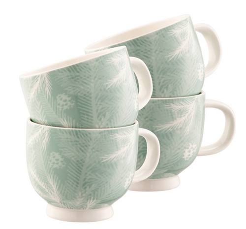 Winter Spruce Set of 4 Mugs