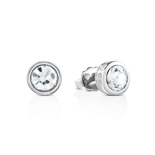 guess rhodium plated earrings