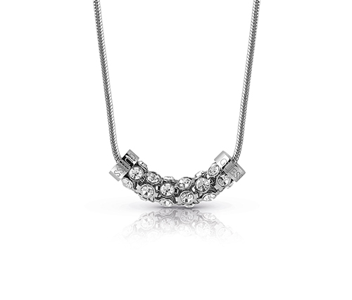 Guess rhodium plated necklet