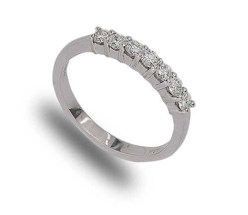 18 carat white gold diamond half eternity ring