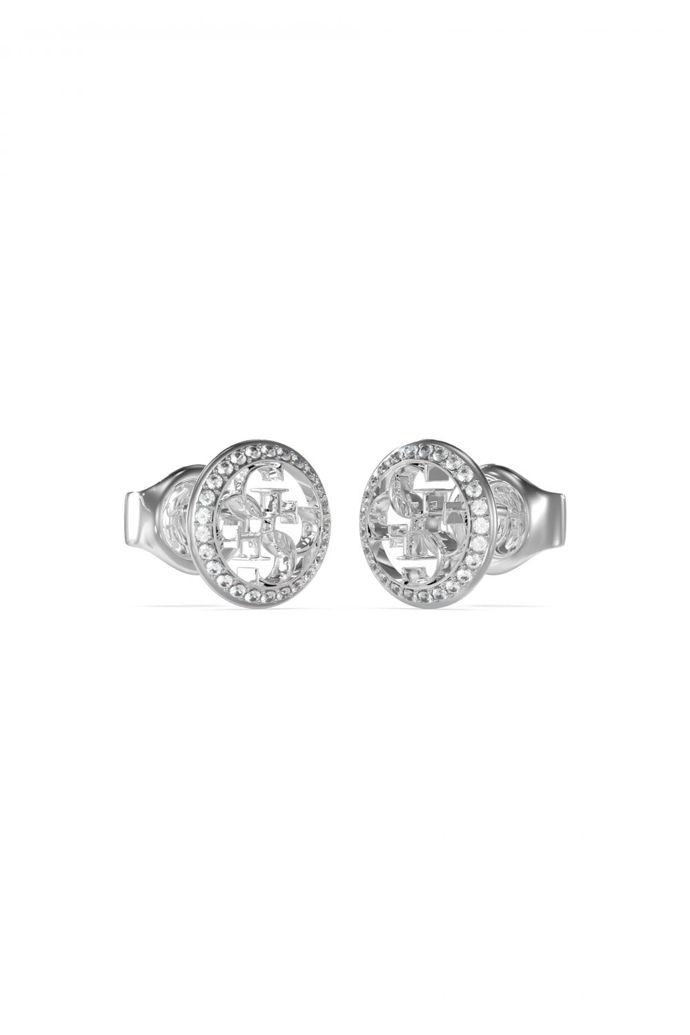 Guess Silver Tone 4G Studs