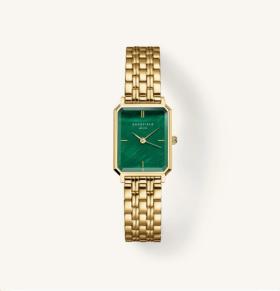 Rosefield Octagon XS Emerald Gold Bracelet Watch