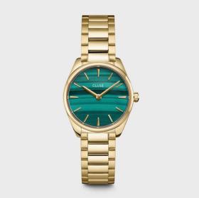 Cluse Féroce Mini Steel, Green, Gold Colour Watch