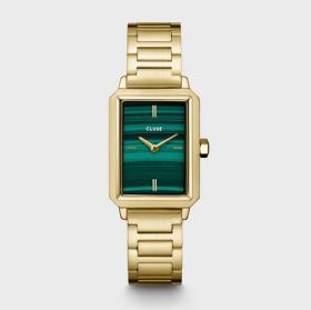 Cluse Fluette Steel Green, Gold Colour Ladies Watch