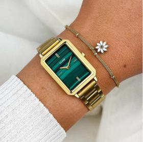 Cluse Fluette Steel Green, Gold Colour Ladies Watch