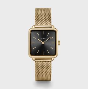 La Tétragone Mesh Black, Gold Colour Ladies Watch