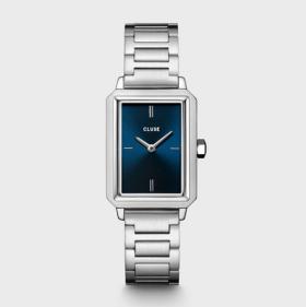 Cluse Fluette Steel, Dark Blue, Silver Colour Ladies Watch