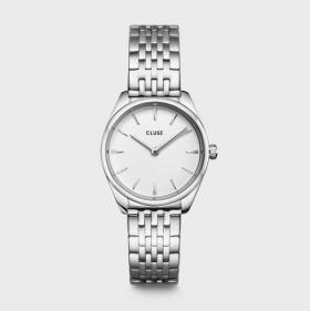 Cluse Féroce Mini Watch Steel White, Silver Colour Ladies Bracelet