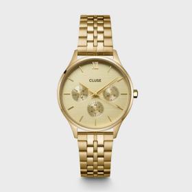 Cluse Minuit Multifunction Watch Steel, Full Gold colour