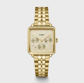 Cluse La Tétragone Multifunction Watch Steel, Full Gold Colour Ladies Watch