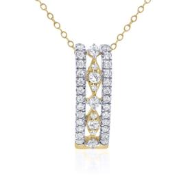 9ct Yellow Gold Diamond Pendant