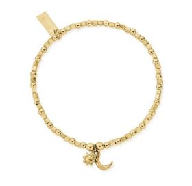 ChloBo Mini Cube Dainty Moon & Sun Bracelet