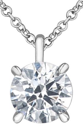 18ct White Gold Lab Diamond Pendant