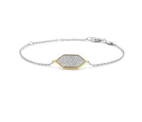 Ti Sento Two Tone Pave Bracelet