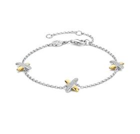 Ti Sento Duo Cross Charm Bracelet