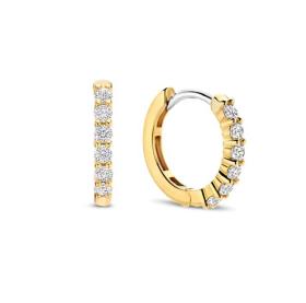 Ti Sento Small Gilded Cz hoops