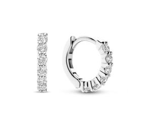 Ti Sento Sterling Silver CZ Hoops