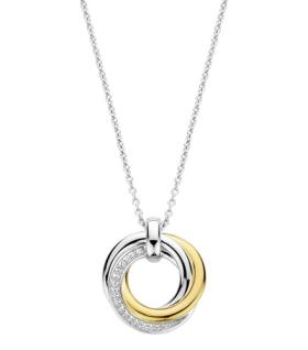 Ti Sento Duo Tone Circle Necklace