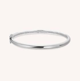 Gisser Silver Polished Bangle