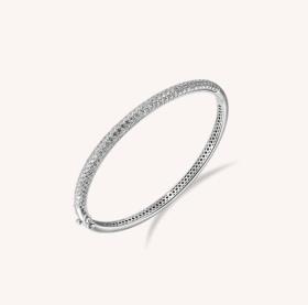 Gisser Silver Pave Bangle