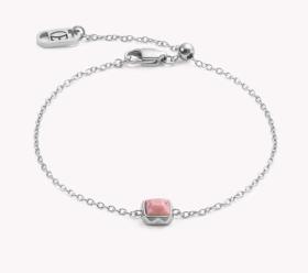 Birthstone July Bracelet Rhodochrosite Silver