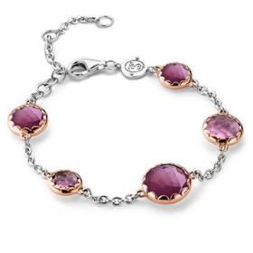 Ti Sento Sterling Silver Purple Gilded Bracelet (2767DP)