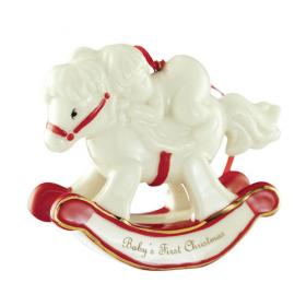Belleek Living 'Baby's First Christmas' Rocking Horse Christmas Decoration (7508)