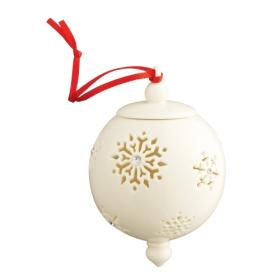 Belleek Living Christmas Snowflake Gems Bauble Decoration (7536)