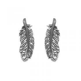 Hot Diamonds Sterling Silver Feather Stud Earrings - DE365