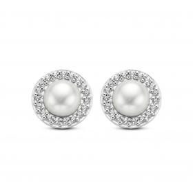 Ti Sento White Pearl Stud Earrings 7695PW