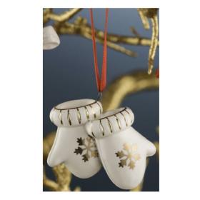 Belleek Living Mitten Christmas Treasures Miniature Ornament (7467)