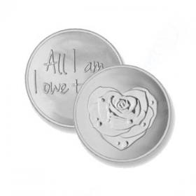 Mi Moneda Large Silver Plated 'Owe To You Coin' (MON-ROS-01-L)