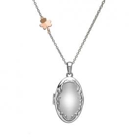 House of Lor Silver & Rose Gold Oval Locket (H40012)