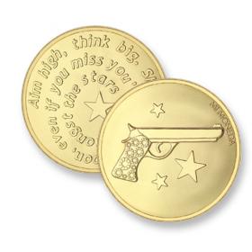 Mi Moneda Medium 'Aim High' Gold Plated Disc (MON-AIM-02-M)
