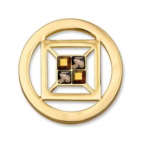 Mi Moneda Small Cubo Gold Crystal Coin (SW-CUB-02-S)