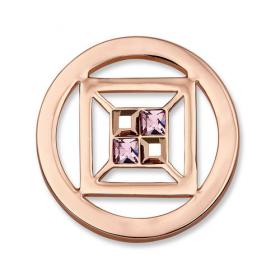 Mi Moneda Small Cubo Rose Gold Crystal Coin (SW-CUB-03-S)
