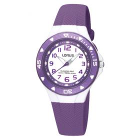 Lorus Children's Polyurethane Purple Strap Watch (R2337DX9)