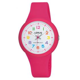Lorus Children's Silicone Pink Strap Watch (RRX49EX9)