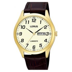 Lorus Gents Lumibrite Brown Strap Watch (RJ650AX9)