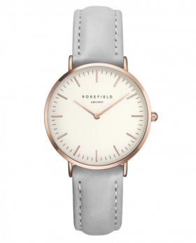 Rosefield 'The Tribeca' rose gold plate grey strap watch TWGR-T57