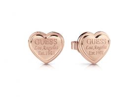 Guess rose gold plated heart stud earrings