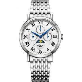Rotary White Windsor Gents Multifunction Moonphase Quartz Watch GB05325/01