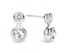 Ti Sento sterling silver CZ drop earrings