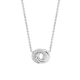 Ti Sento sterling silver necklace 2 rings