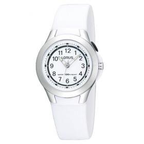 Lorus Children's Polyurethane White Strap Watch (R2309FX9)