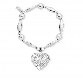 ChloBo Sterling Silver Chunky Heart Bracelet