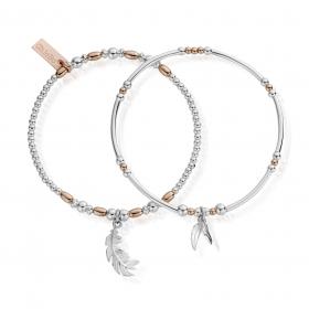 ChloBo Rose Gold and Silver Strength and Courage x2