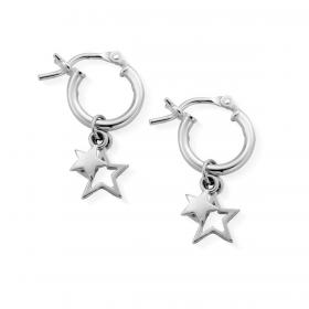ChloBo Sterling Silver Double Star Small Hoops