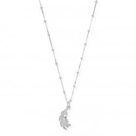 ChloBo Sterling Silver Heart in Feather Necklace