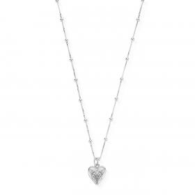 ChloBo Sterling Silver Bobble Chain Heart Necklace
